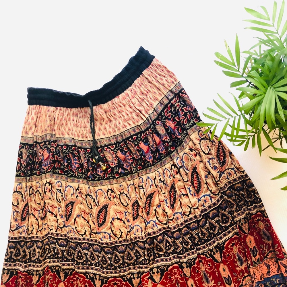 Boho full length skirt